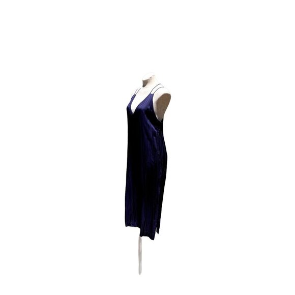 Stockholm Atelier & Other Stories Satin Slip Dress Midnight Blue US 8 - Picture 4 of 12
